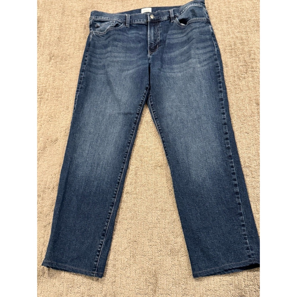 Hudson Mens Bryon Straight Fit Jeans Size 38x30 Dark Blue Denim Stretch (W1)